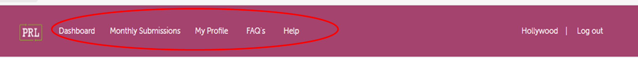 Screenshot of Home, Help, and My Profile Buttons
